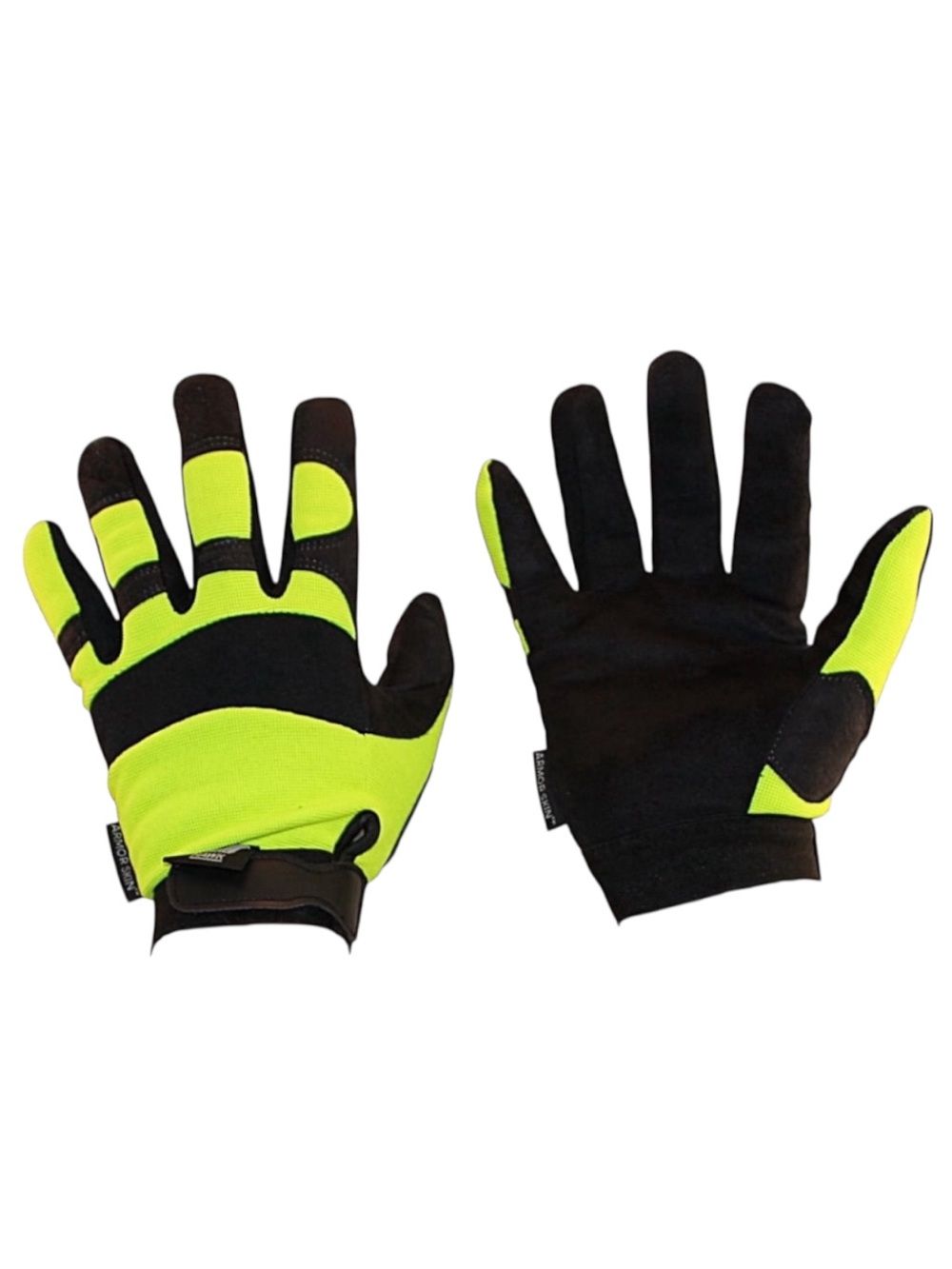 HAWK Armor Skin Men’s Medium High Visibility Synthetic Leather Work Gloves